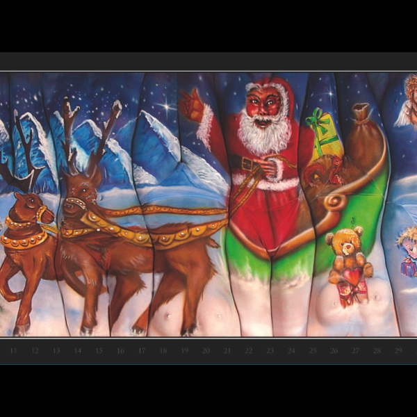 026 Bodypainting Kalender Weihnachten